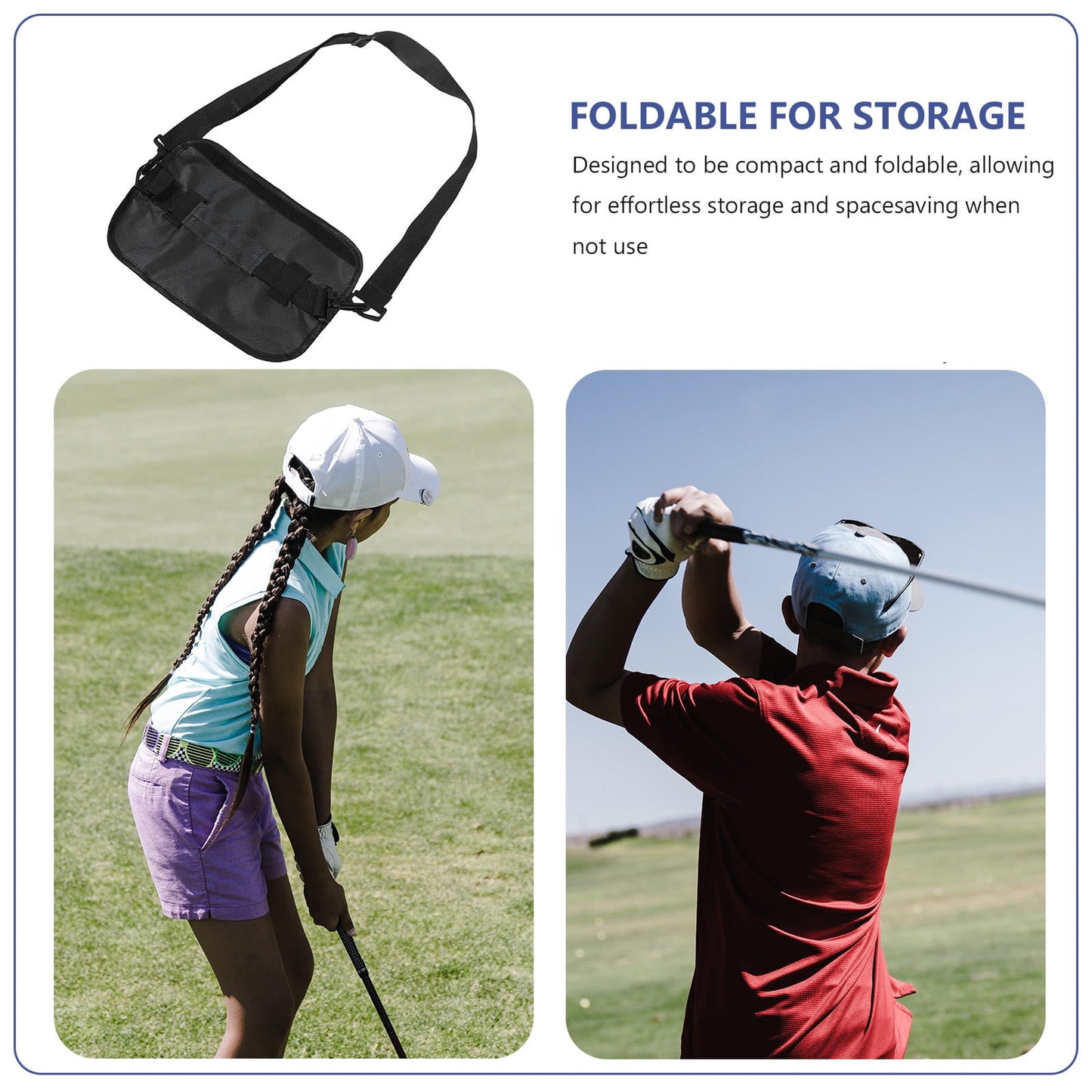SWETRACE 1Pcs Mini Compact Modern Design Golf Bag for Travel and Outdoor Sports 11.8x7.9x0.2in