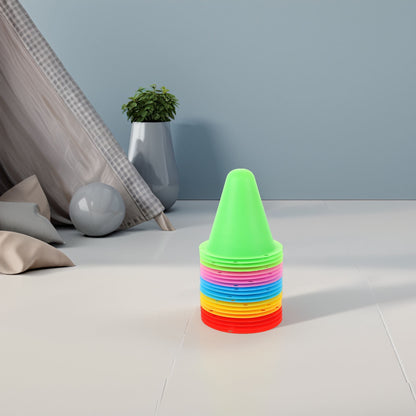 SWETRACE Mini Cones for Sports 20Pcs PE Skating Training Cones for Roller Skates Enthusiasts 11.8X11.8X2.9In