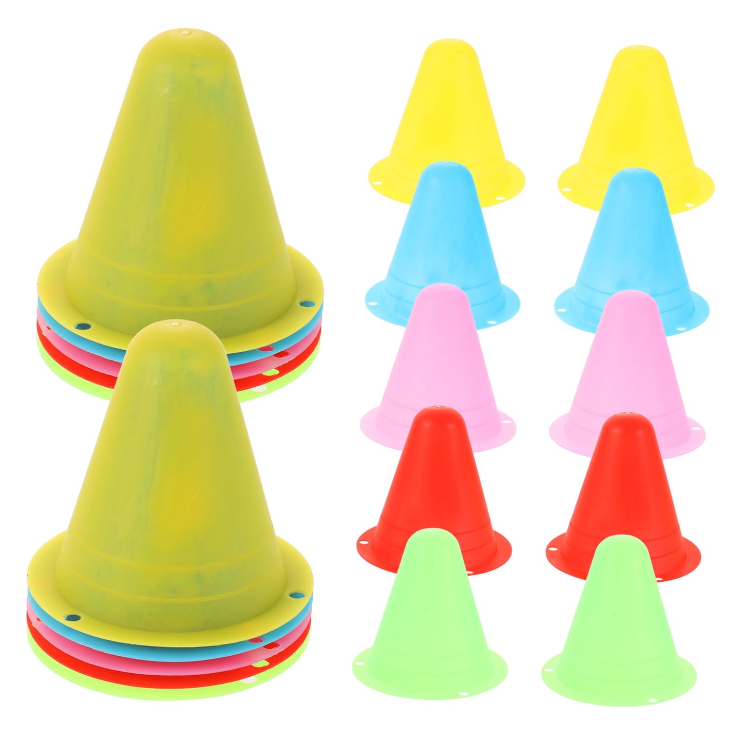 SWETRACE Mini Cones for Sports 20Pcs PE Skating Training Cones for Roller Skates Enthusiasts 11.8X11.8X2.9In