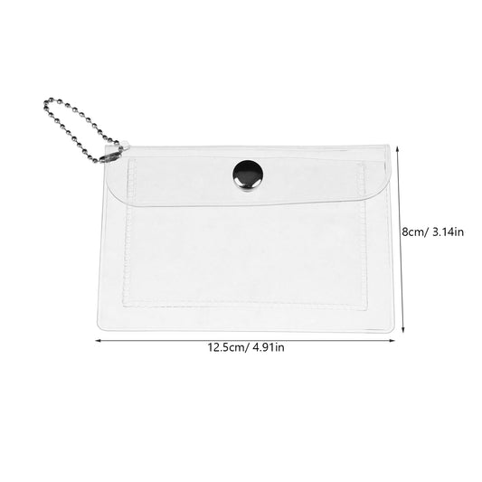 SWETRACE 1Set Compact Coin Purse Square Transparent PVC for Keychain and Outdoor Use by Students and Teens
