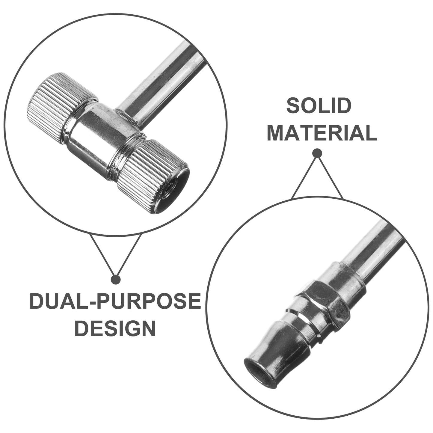 SWETRACE Tire Valve Extender Kit 1Pcs T-Shaped Valve Stem Extensions Compatible with Car Tires 6.3*1.8*0.6in