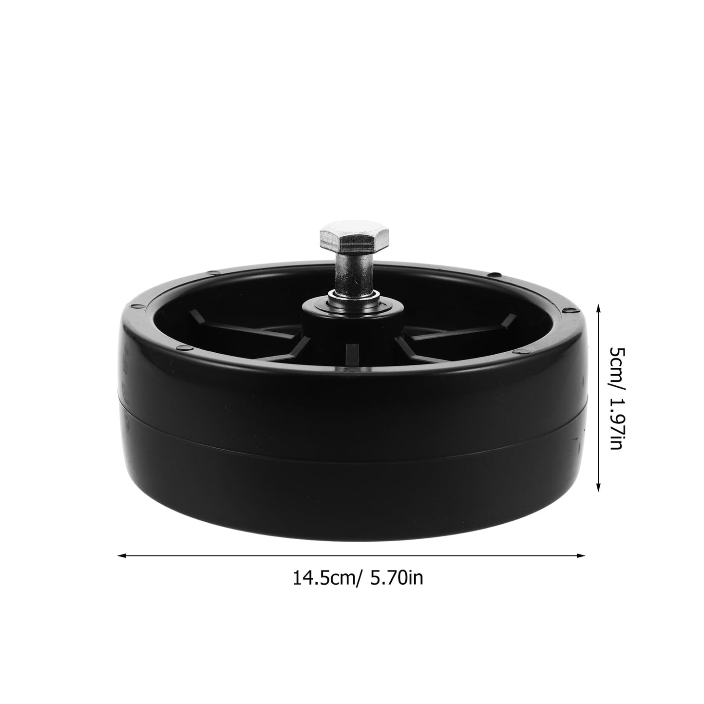 SWETRACE Stable Support Trailer Jack Wheel Replacement Black 1 Set