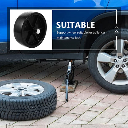 SWETRACE Stable Support Trailer Jack Wheel Replacement Black 1 Set