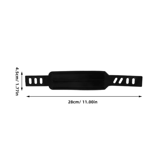 SWETRACE Rowing Machine Foot Straps Exercise Bike Pedal Straps Black 2Pcs Adjustable Design