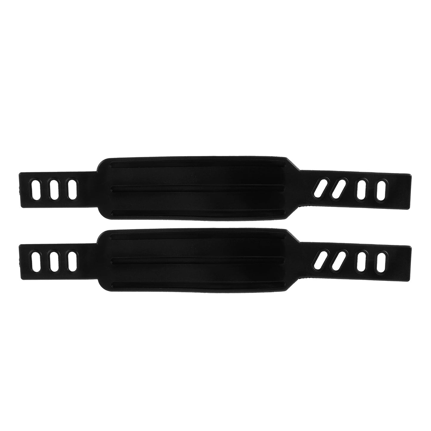 SWETRACE Rowing Machine Foot Straps Exercise Bike Pedal Straps Black 2Pcs Adjustable Design