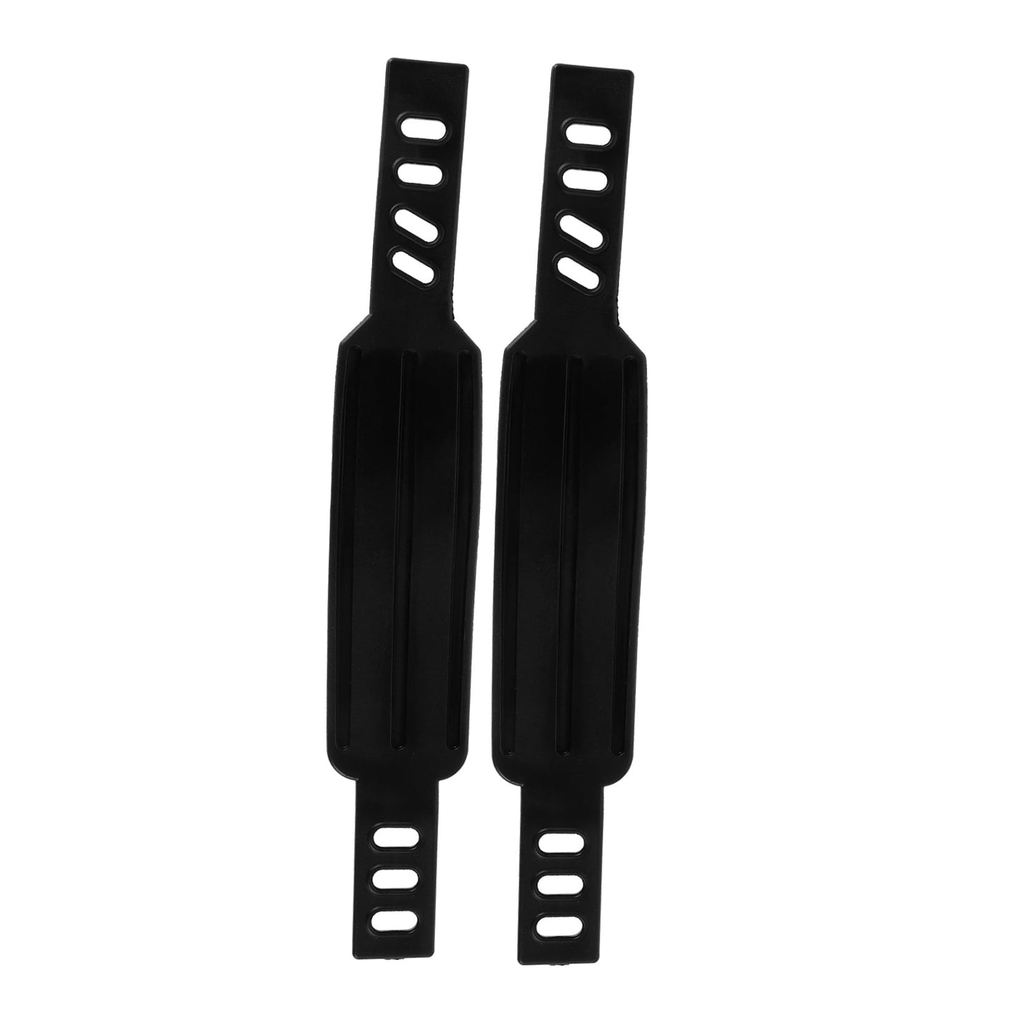 SWETRACE Rowing Machine Foot Straps Exercise Bike Pedal Straps Black 2Pcs Adjustable Design
