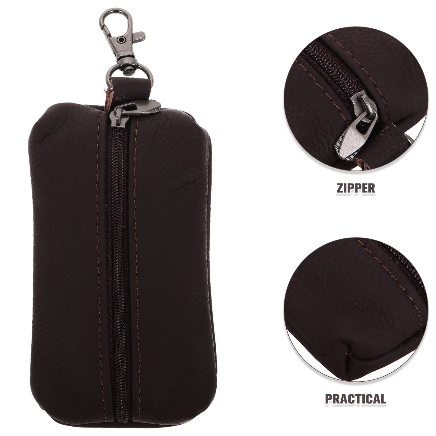 SWETRACE 1Pcs Keychain Card Holder Key Case Wallet with Wristlet and Coin Organizer for Men and Women