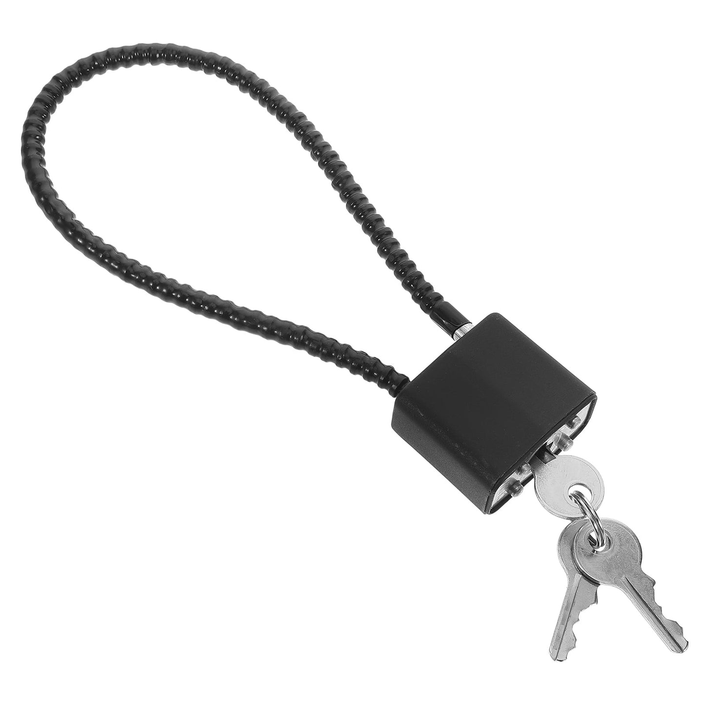 SWETRACE Bicycle Lock Cable Lock Steel Wire Black 1Pcs 5.9X2.5X0.8In