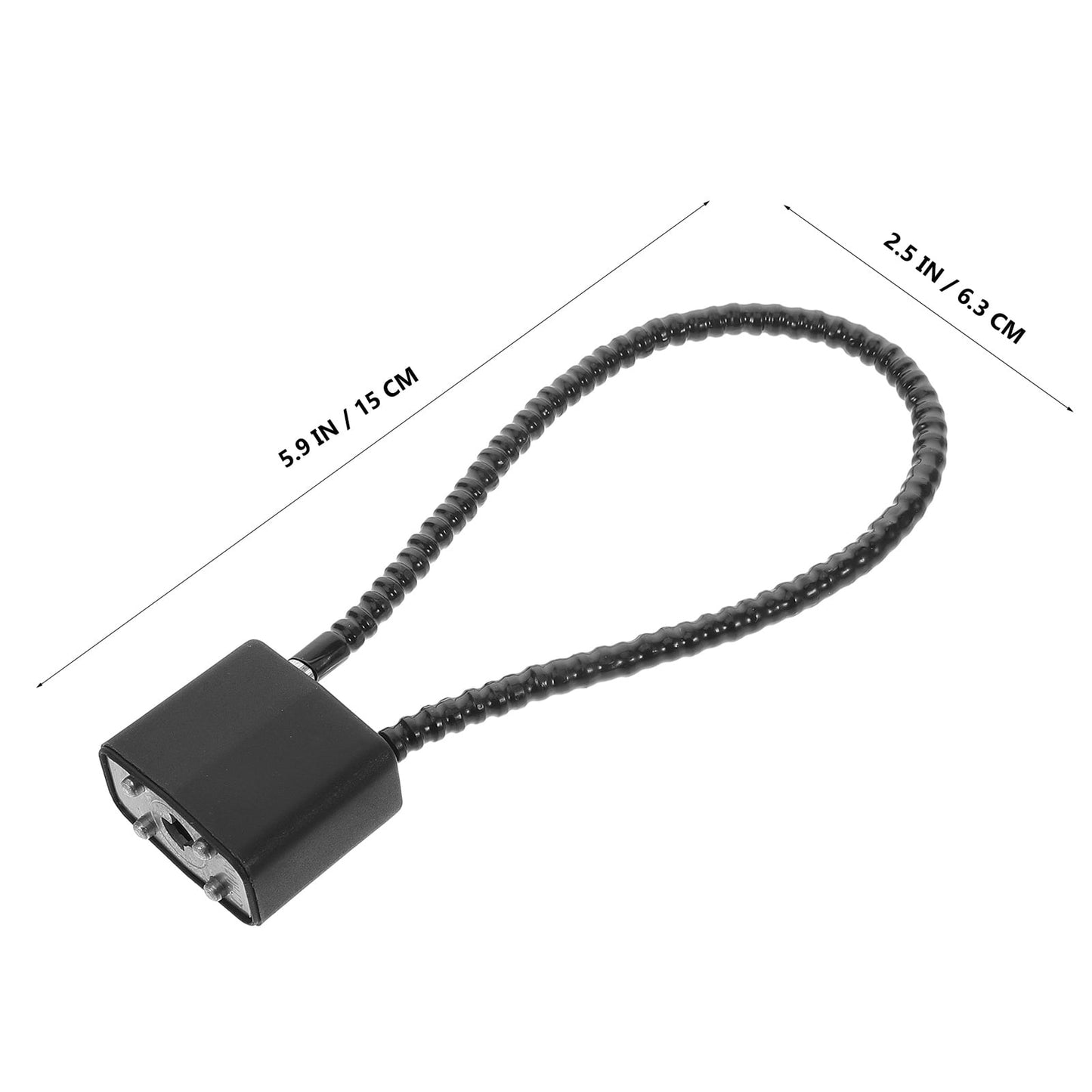 SWETRACE Bicycle Lock Cable Lock Steel Wire Black 1Pcs 5.9X2.5X0.8In