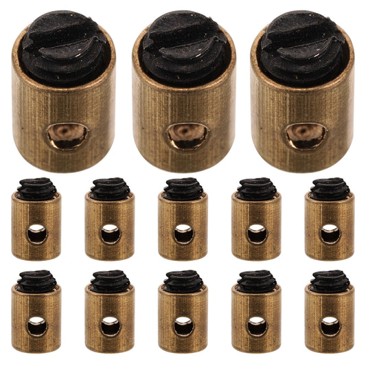 SWETRACE Cable Nipples Barrel Clamp for Throttle Control Throttle Cable Clamp Golden Metal 20pcs