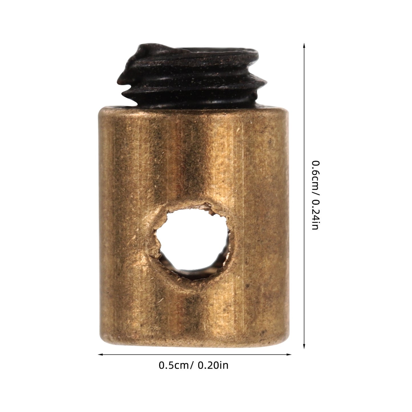 SWETRACE Cable Nipples Barrel Clamp for Throttle Control Throttle Cable Clamp Golden Metal 20pcs