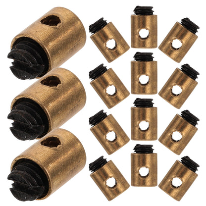 SWETRACE Cable Nipples Barrel Clamp for Throttle Control Throttle Cable Clamp Golden Metal 20pcs