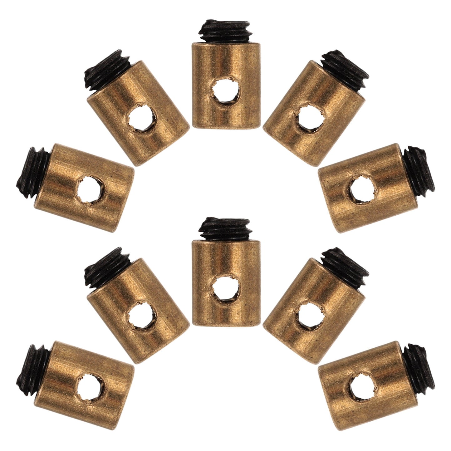 SWETRACE Cable Nipples Barrel Clamp for Throttle Control Throttle Cable Clamp Golden Metal 20pcs