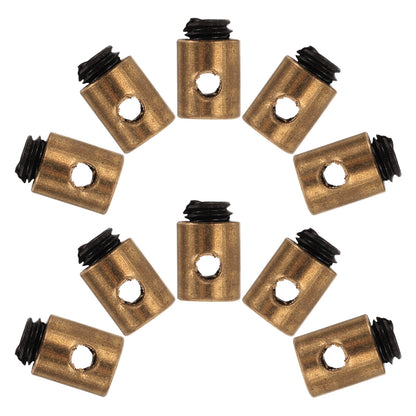 SWETRACE Cable Nipples Barrel Clamp for Throttle Control Throttle Cable Clamp Golden Metal 20pcs