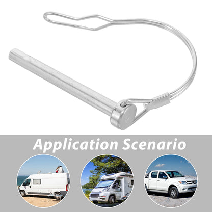 SWETRACE Hitch Lock Pin Travel Trailer Hitch Cotter Pin Stainless Steel Silver 1Set