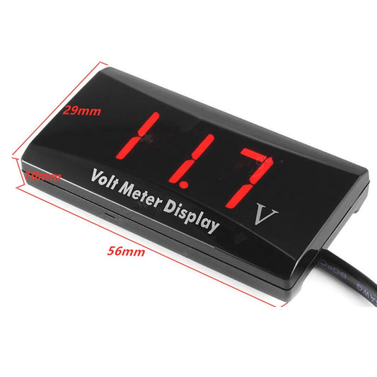 SWETRACE Red Led Voltmeter 12V 1Pack For Car And Motorcycle With Low Power Consumption And Anti-Frost Features