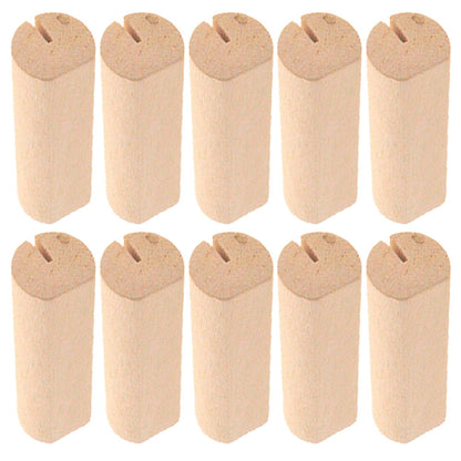 SWETRACE 10Pcs Wood Small Cards Holders Khaki Rectangular Slit for Home Decor Party Supplies