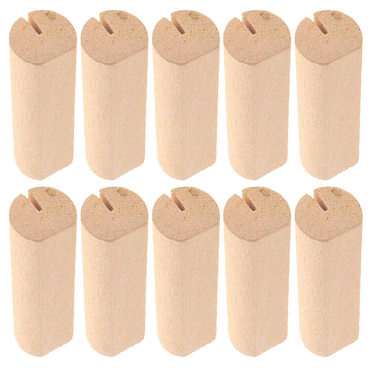 SWETRACE 10Pcs Wood Small Cards Holders Khaki Rectangular Slit for Home Decor Party Supplies