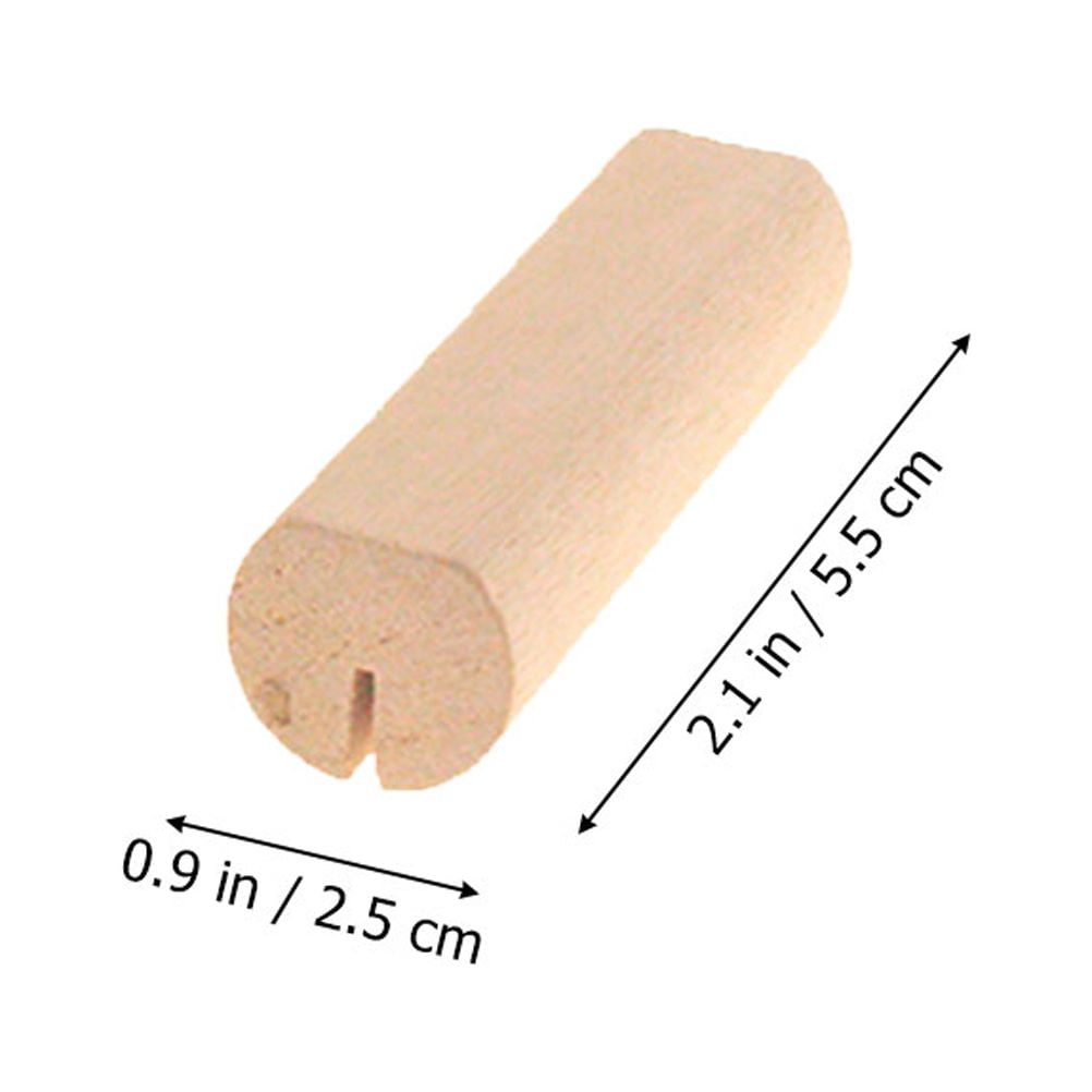 SWETRACE 10Pcs Wood Small Cards Holders Khaki Rectangular Slit for Home Decor Party Supplies