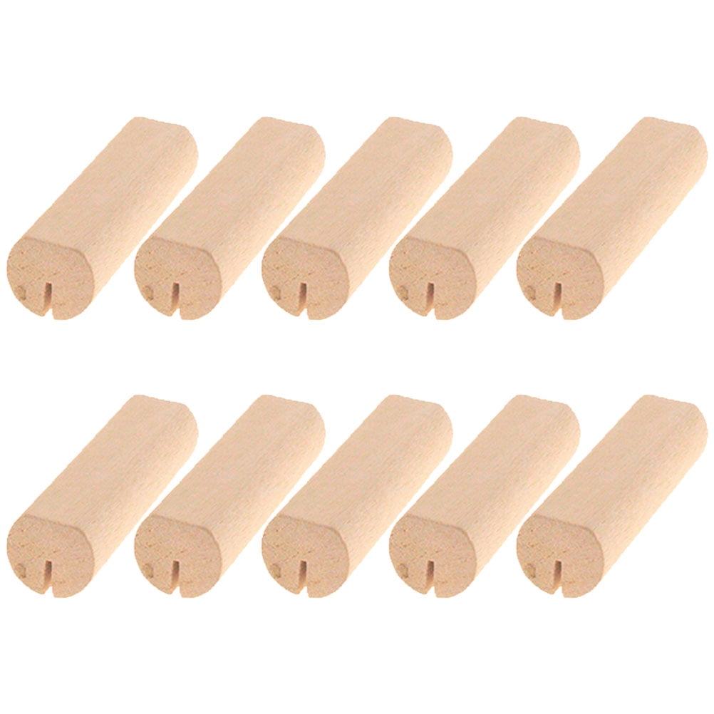 SWETRACE 10Pcs Wood Small Cards Holders Khaki Rectangular Slit for Home Decor Party Supplies