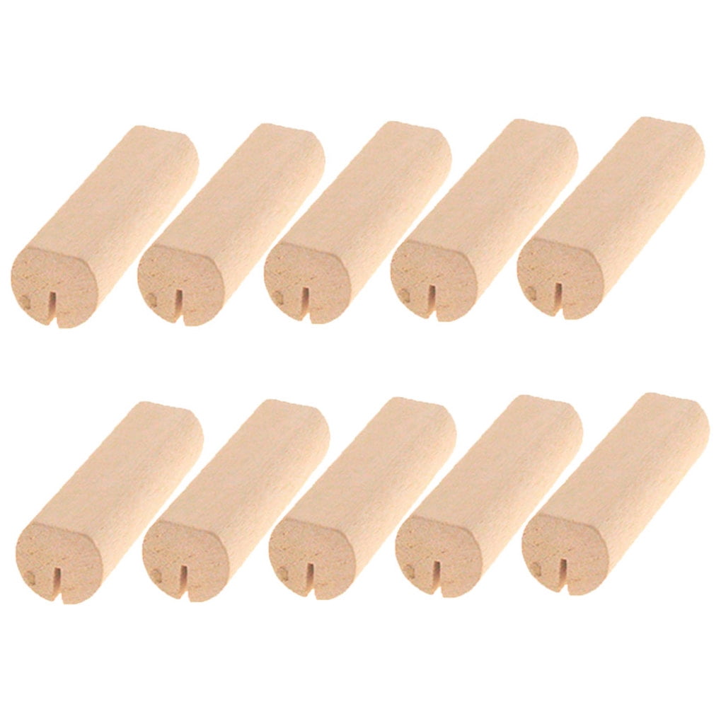 SWETRACE 10Pcs Wood Small Cards Holders Khaki Rectangular Slit for Home Decor Party Supplies