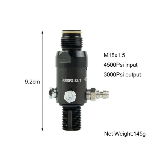 Pcp Air Tank Valve Regulator 4500Psi For Hpa Output 3000Psi Thread M18X1.5