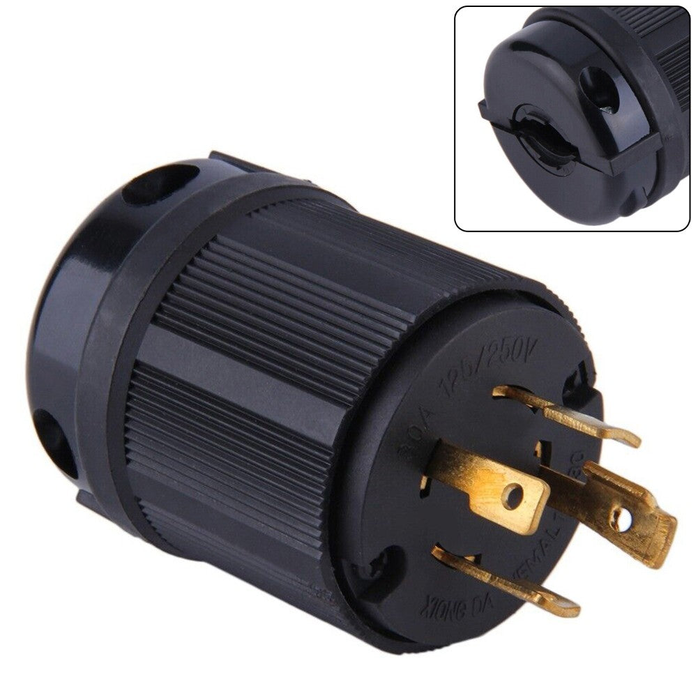 Locking Nema L14-30P Lock Plug 30A 125-250V 4 Prong For Generator Cord
