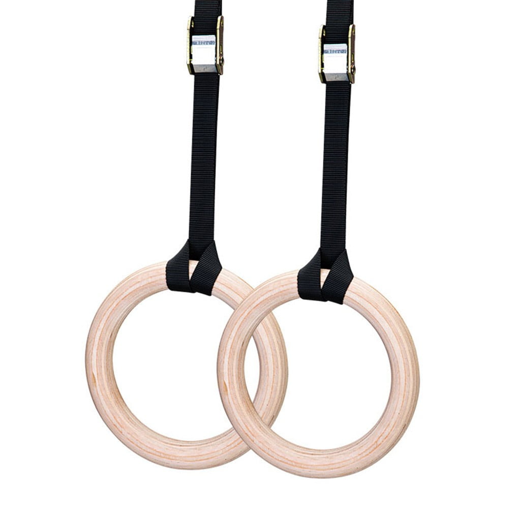 Wooden Gymnastics Rings Perfect For Strength And Conditioning Training 25Mm 19Cm 28Mm 15Cm