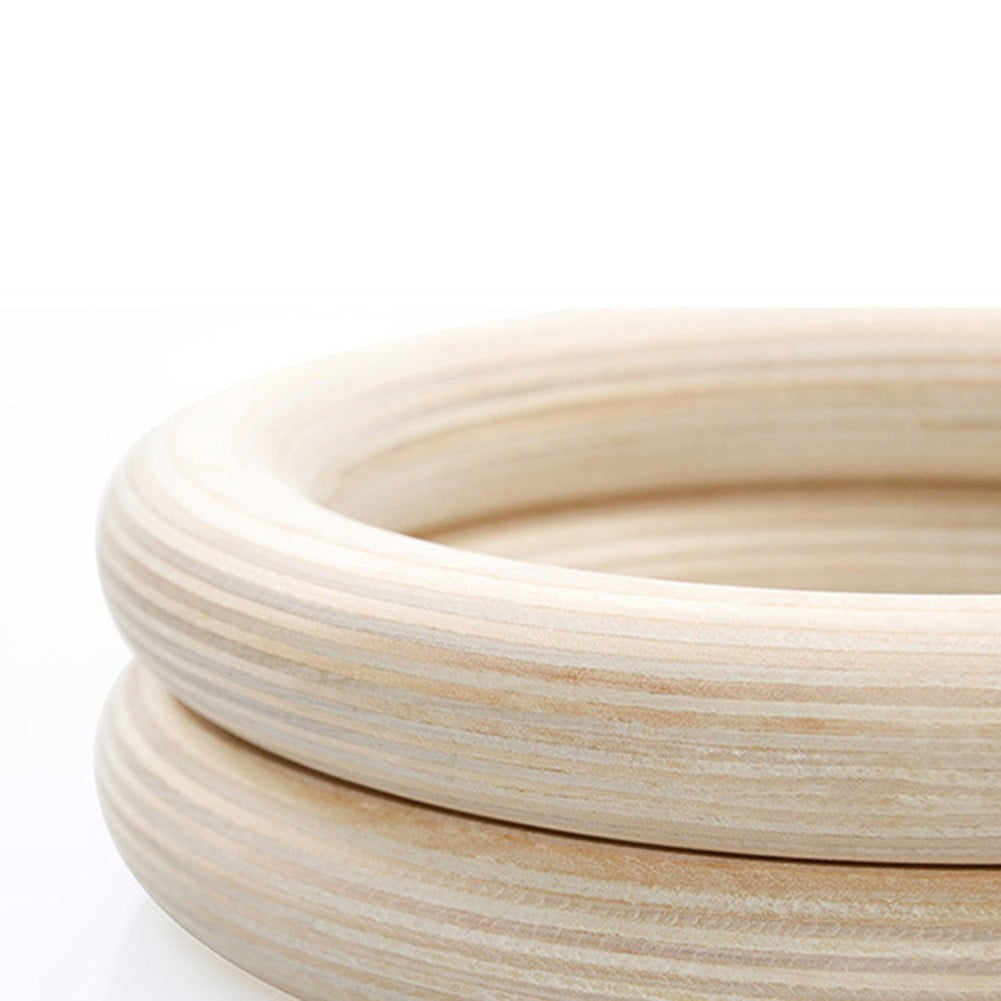Wooden Gymnastics Rings Perfect For Strength And Conditioning Training 25Mm 19Cm 28Mm 15Cm