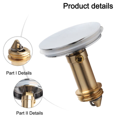 38mm Bathroom Sink Drain Stopper Plugs Bounce Push Button Click Clack Plug Wash Basin Faucet Accessory Washbasin Pipe 2024 New Smile Home