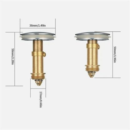 38mm Bathroom Sink Drain Stopper Plugs Bounce Push Button Click Clack Plug Wash Basin Faucet Accessory Washbasin Pipe 2024 New Smile Home