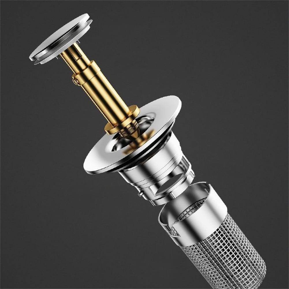 38mm Bathroom Sink Drain Stopper Plugs Bounce Push Button Click Clack Plug Wash Basin Faucet Accessory Washbasin Pipe 2024 New Smile Home