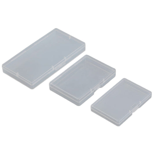 10pcs Transparent Plastic Storage Box Rectangle Box Case For Parts Tools Storage Box Jewelry Earring Display Case Bead Container 1# Smile Home 2#