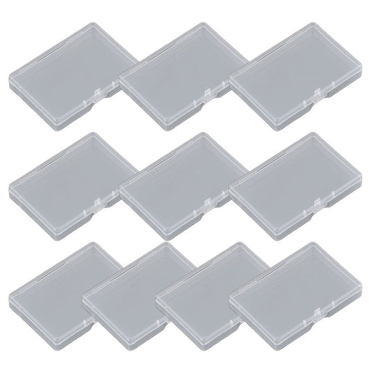 10pcs Transparent Plastic Storage Box Rectangle Box Case For Parts Tools Storage Box Jewelry Earring Display Case Bead Container 1# Smile Home 2#