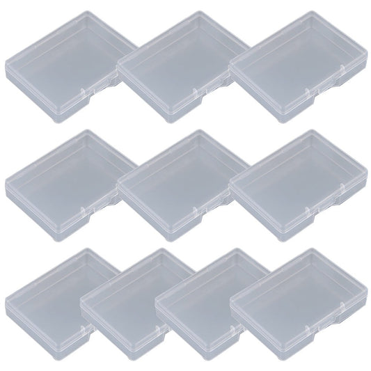 10pcs Transparent Plastic Storage Box Rectangle Box Case For Parts Tools Storage Box Jewelry Earring Display Case Bead Container 1# Smile Home 3#