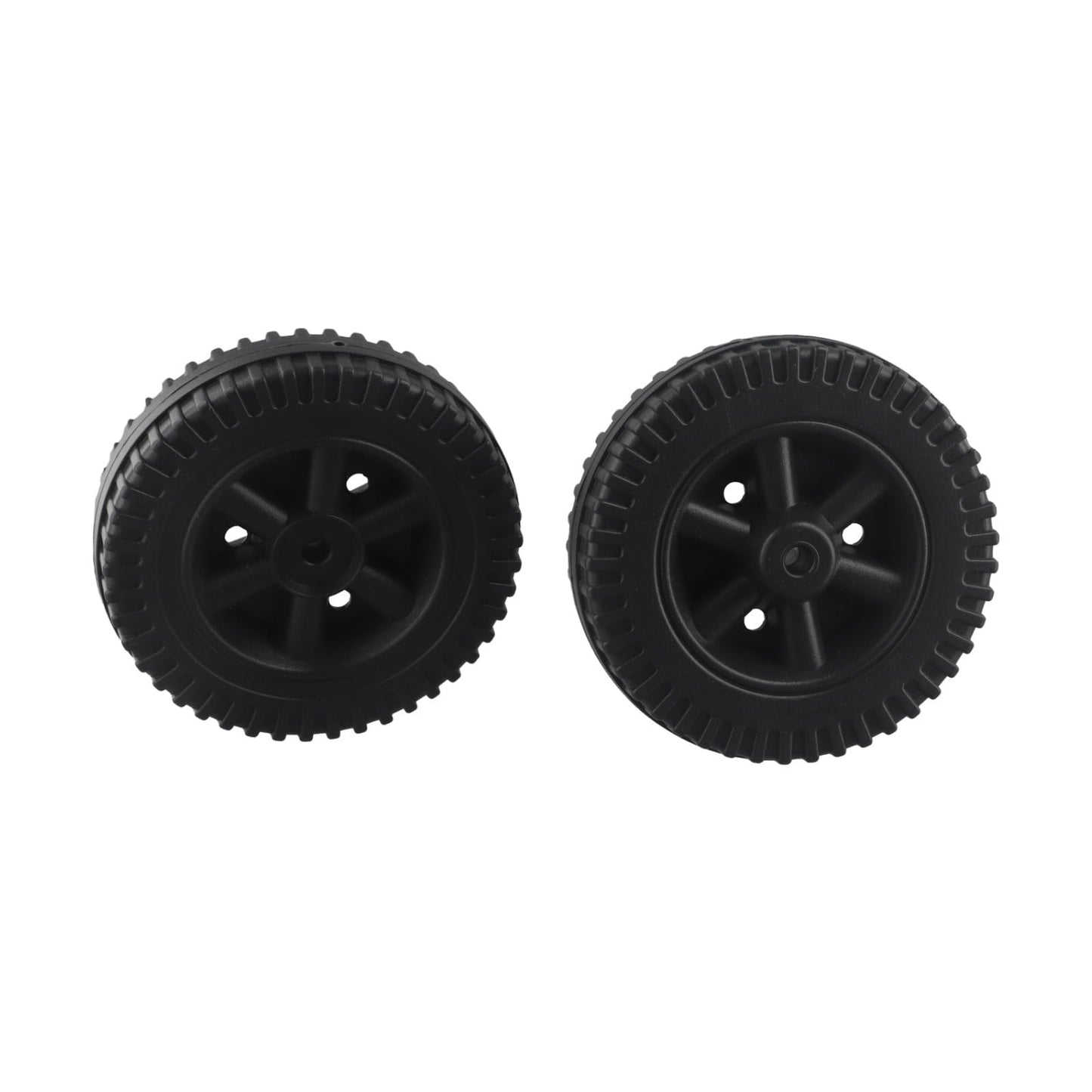 Lierteer 2Pcs/Set Grill Wheels Replacement Parts 170/177mm 7 Inch BBQ Grill Wheel Barbecue Grills Kitchen Garden Plastic Black black+white wheel cover