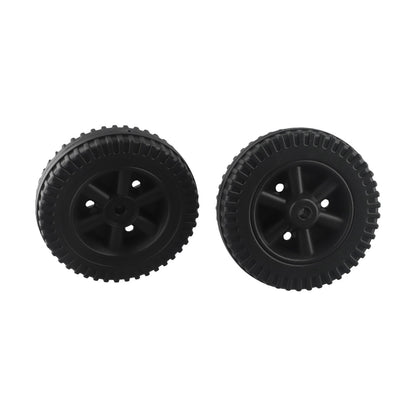Lierteer 2Pcs/Set Grill Wheels Replacement Parts 170/177mm 7 Inch BBQ Grill Wheel Barbecue Grills Kitchen Garden Plastic Black black+white wheel cover