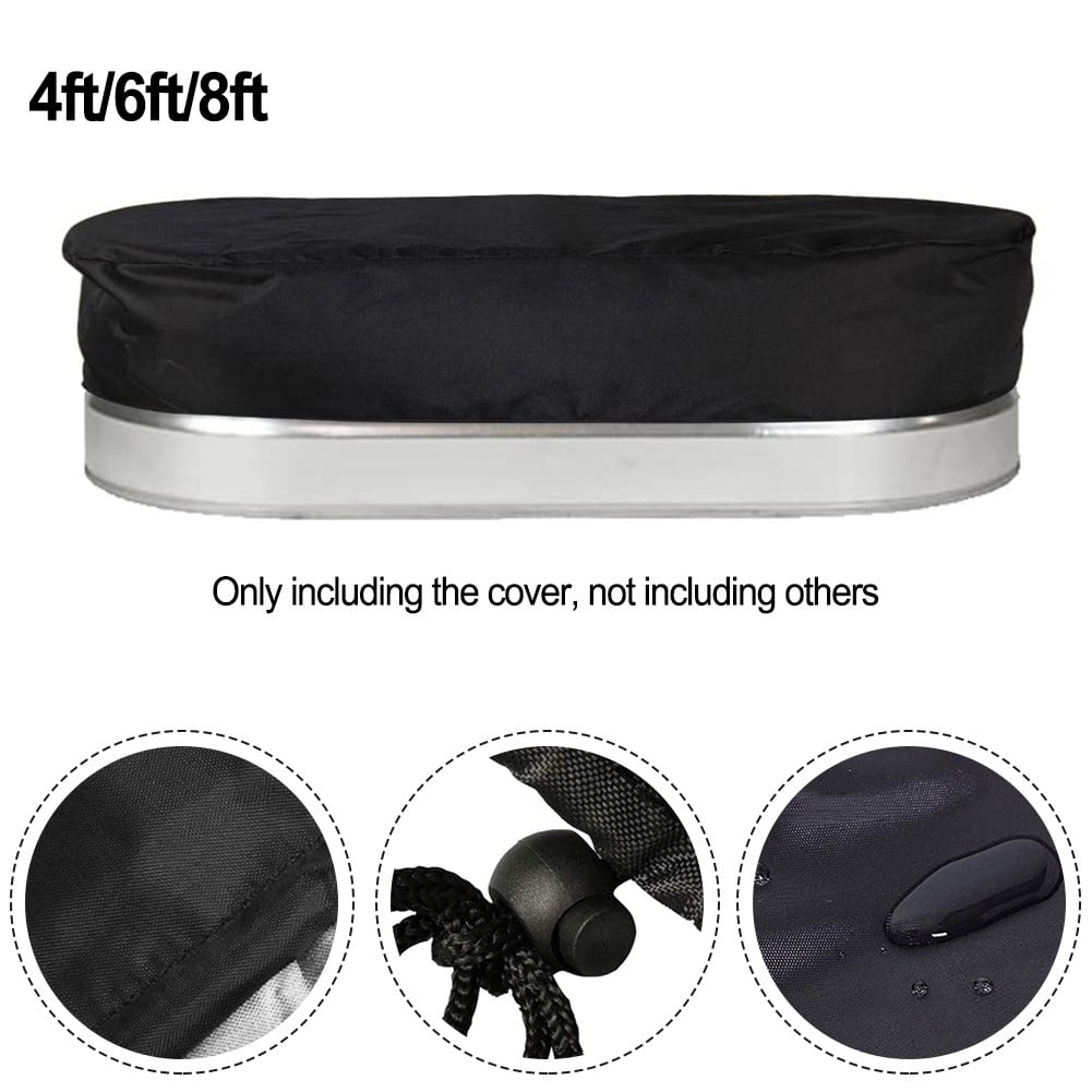 4Ft/6Ft/8Ft Bathtub Cover Pool Hot Tub Cover Oval Reservoir Ice Bath Cover Tank Cover Oxford Cloth Waterproof Tank Pool Cover 8Ft 8'