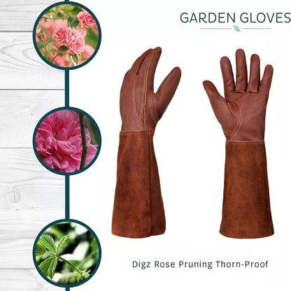 Rose Pruning Thorn-Proof Gardening Gloves with Forearm Protection for Men and Wo XL