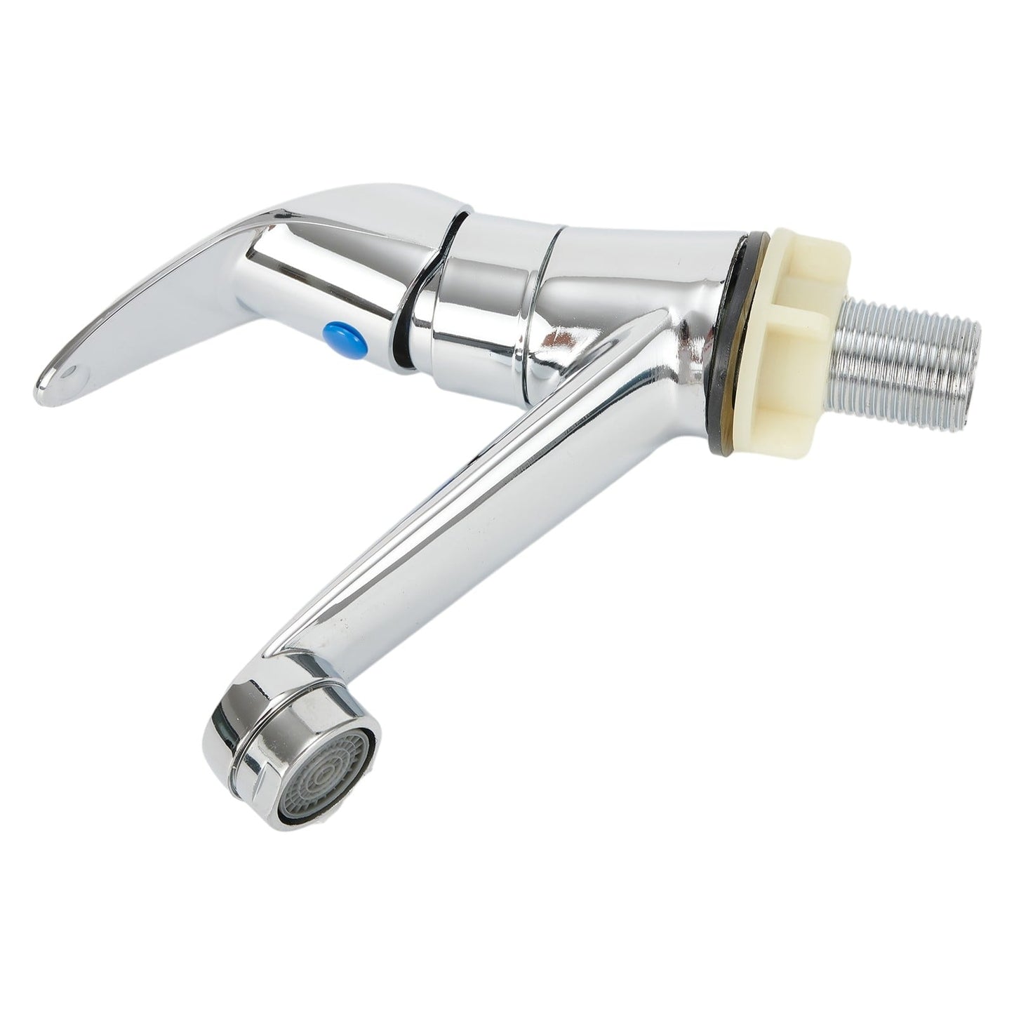 Arkzeo Chrome Basin Faucet Cold Sink Water Basin Tap Single Handle Faucet Tap Deck Mounted for Bathroom Kitchen Replacement