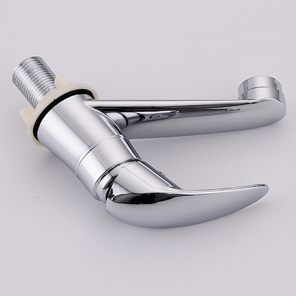 Arkzeo Chrome Basin Faucet Cold Sink Water Basin Tap Single Handle Faucet Tap Deck Mounted for Bathroom Kitchen Replacement