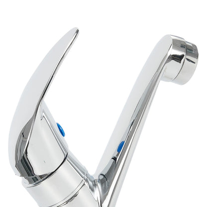 Arkzeo Chrome Basin Faucet Cold Sink Water Basin Tap Single Handle Faucet Tap Deck Mounted for Bathroom Kitchen Replacement