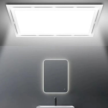 Powerful Bathroom Exhaust Fan With Led Lights 30*30Cm Exhaust Fan White Abs Smile Home