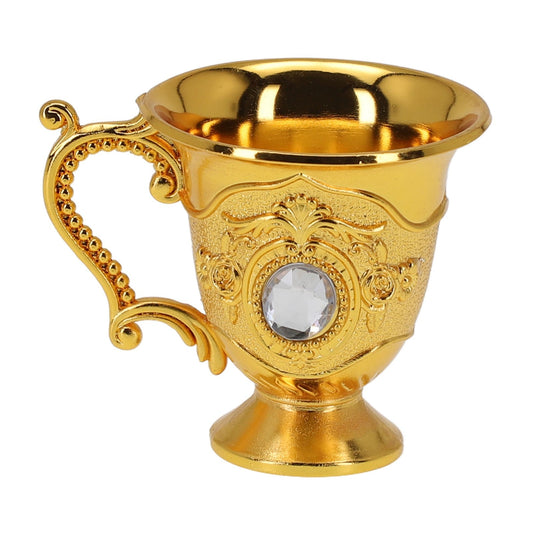 Decorative Tea Cup European Style Coffee Mug Metal Wine Drinking Cups Bar Party Gold YIWEI