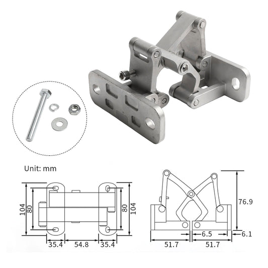 Heavy Duty Stainless Steel Stone Door Hinge Open Invisible Fire Hydrant S( 70Kg) Smile Home M(150Kg)