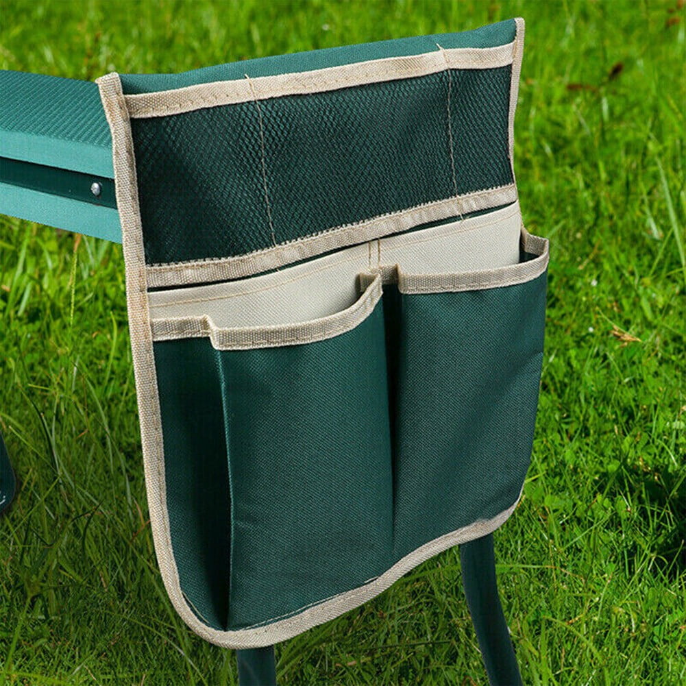 Highly Green Folding Garden Kneeler Chair Bench Stool Tool Pouch L Smile Home L