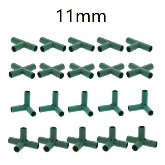 11mm Gardening Frame Connectors - Heavy Duty Greenhouse Support & Frame! Mix Smile Home A