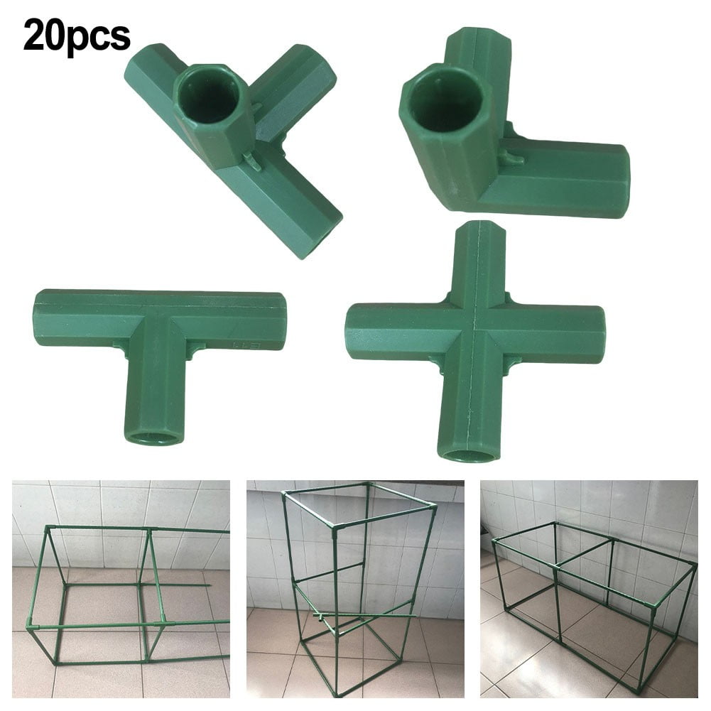 11mm Gardening Frame Connectors - Heavy Duty Greenhouse Support & Frame! Mix Smile Home Mix