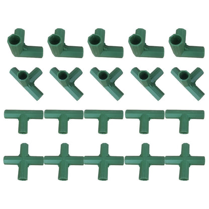 11mm Gardening Frame Connectors - Heavy Duty Greenhouse Support & Frame! Mix Smile Home Mix