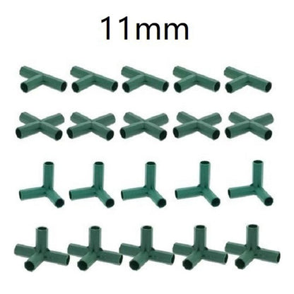 11mm Gardening Frame Connectors - Heavy Duty Greenhouse Support & Frame! Mix Smile Home Mix